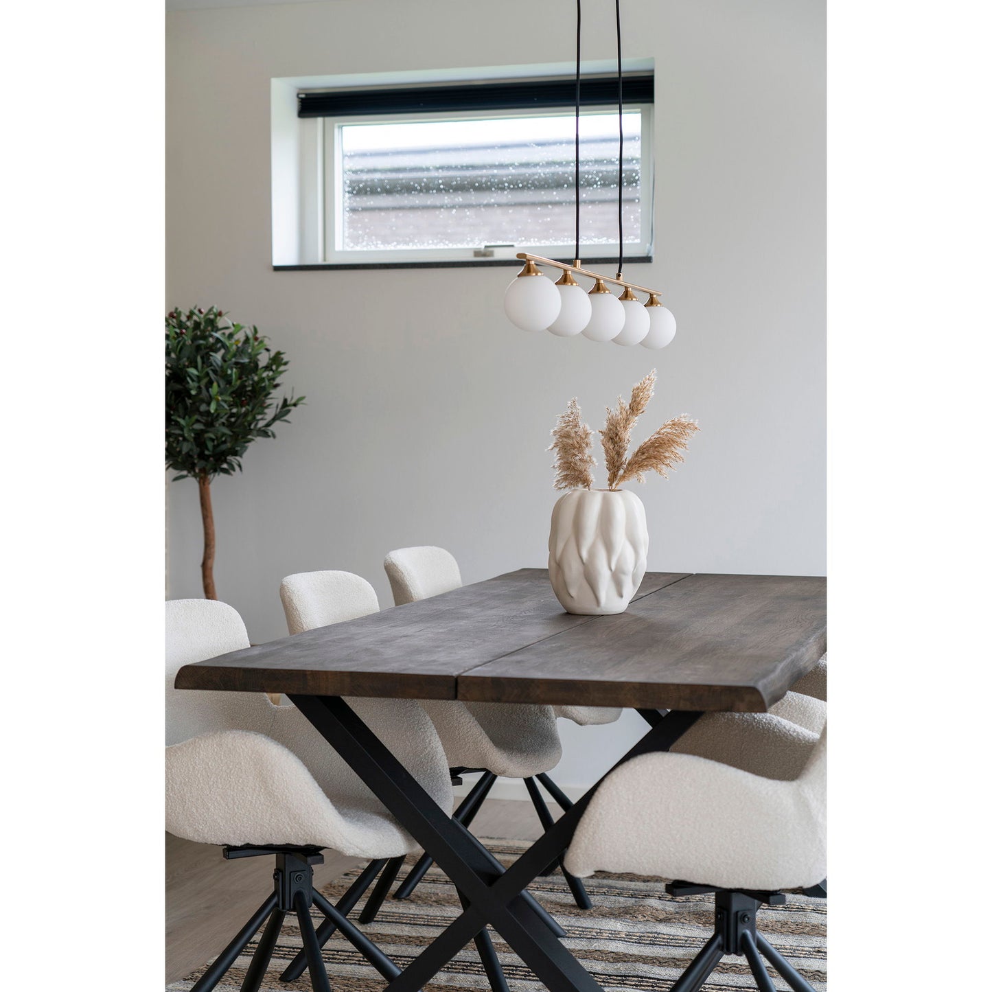 Vase - Vase, keramik, beige, 19,5x19,5x26 cm