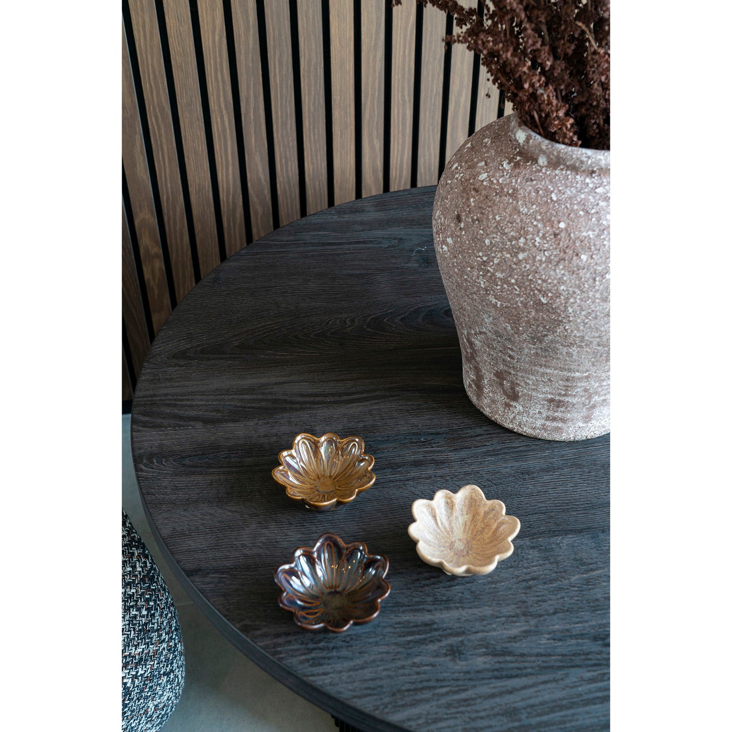 Skål - Skål, keramik, beige/brun/mørkebrun, ø8,5x3,5 cm, sæt af 3