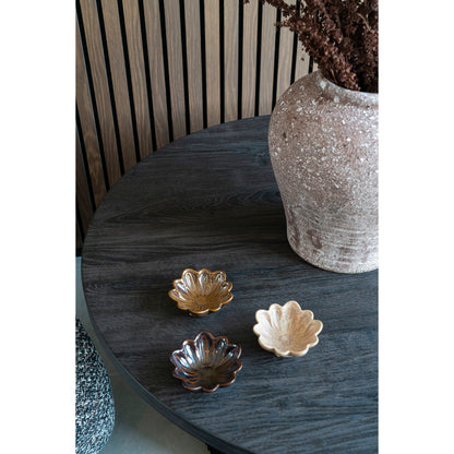 Skål - Skål, keramik, beige/brun/mørkebrun, ø8,5x3,5 cm, sæt af 3