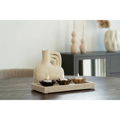 Skål - Skål, keramik, beige/brun/mørkebrun, ø8,5x3,5 cm, sæt af 3