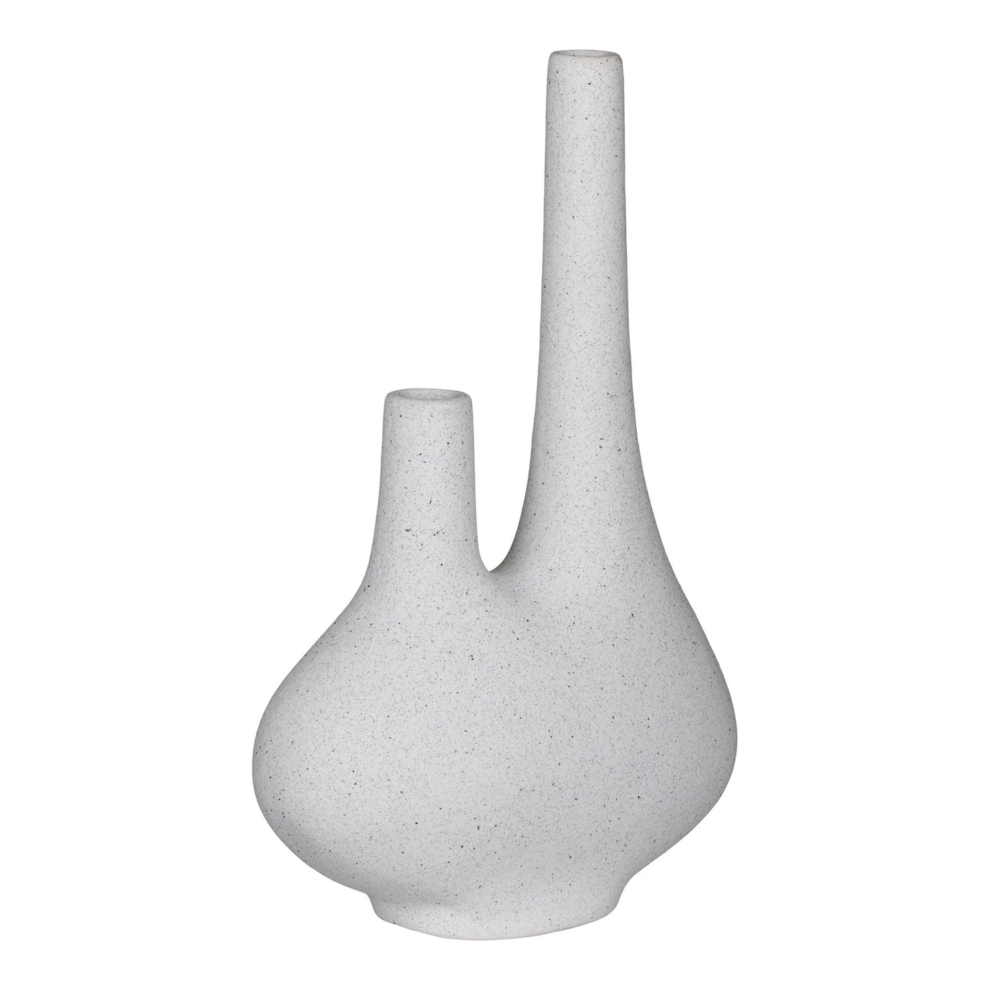 Vase - Vase, keramik, hvid, 23x11,5x37 cm