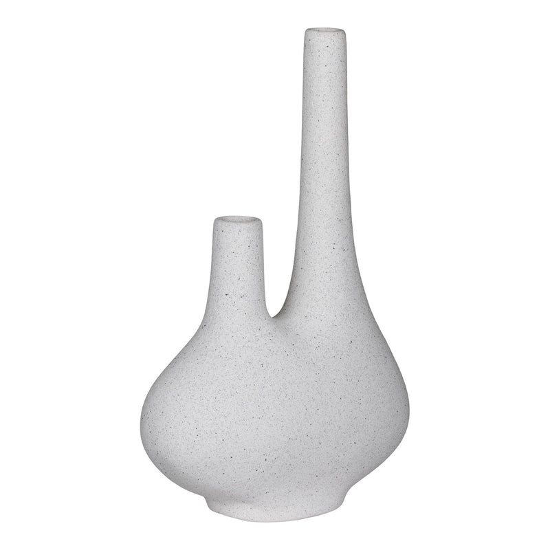 Vase - Vase, keramik, hvid, 23x11,5x37 cm