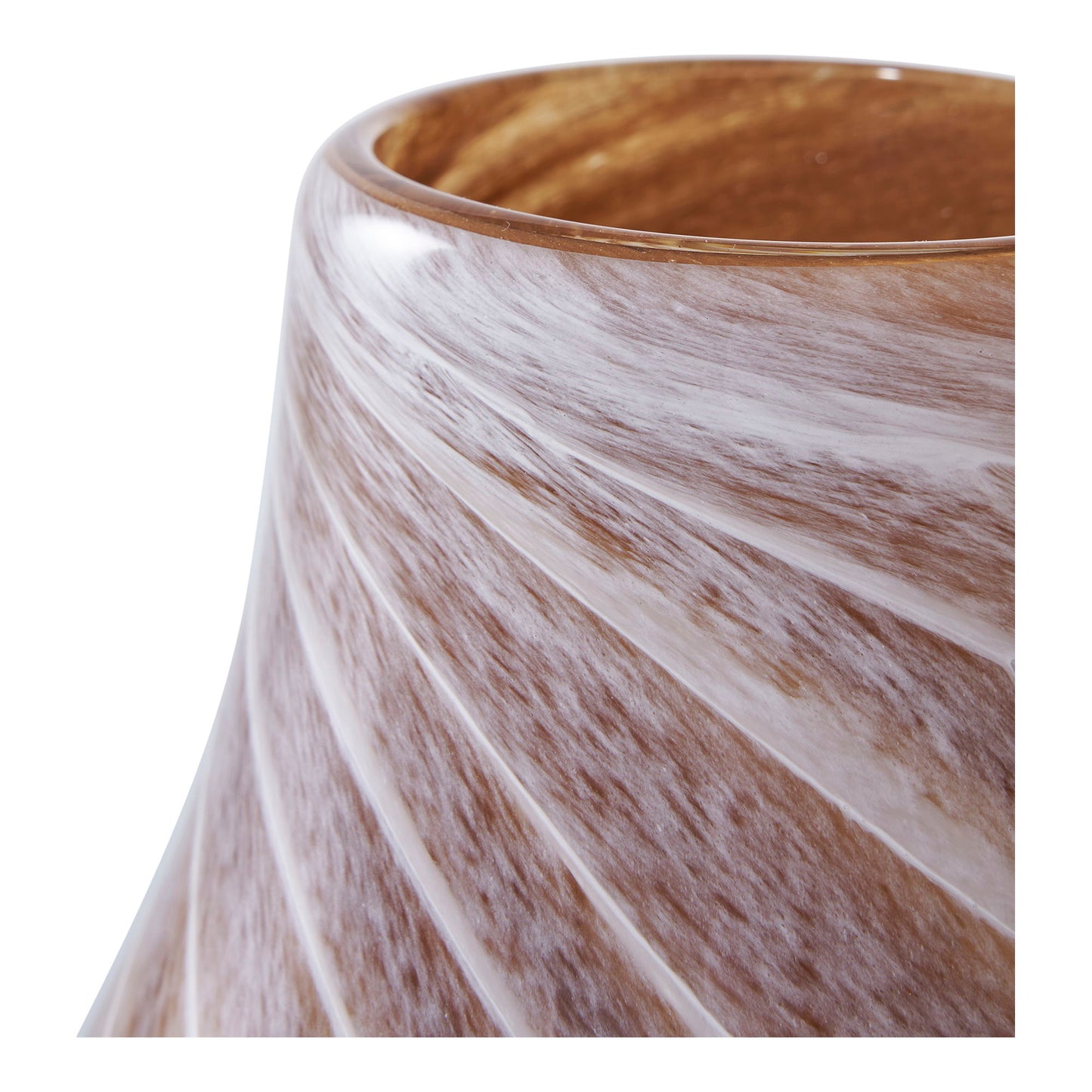 Vase - Vase, glas, brun ø16x23 cm