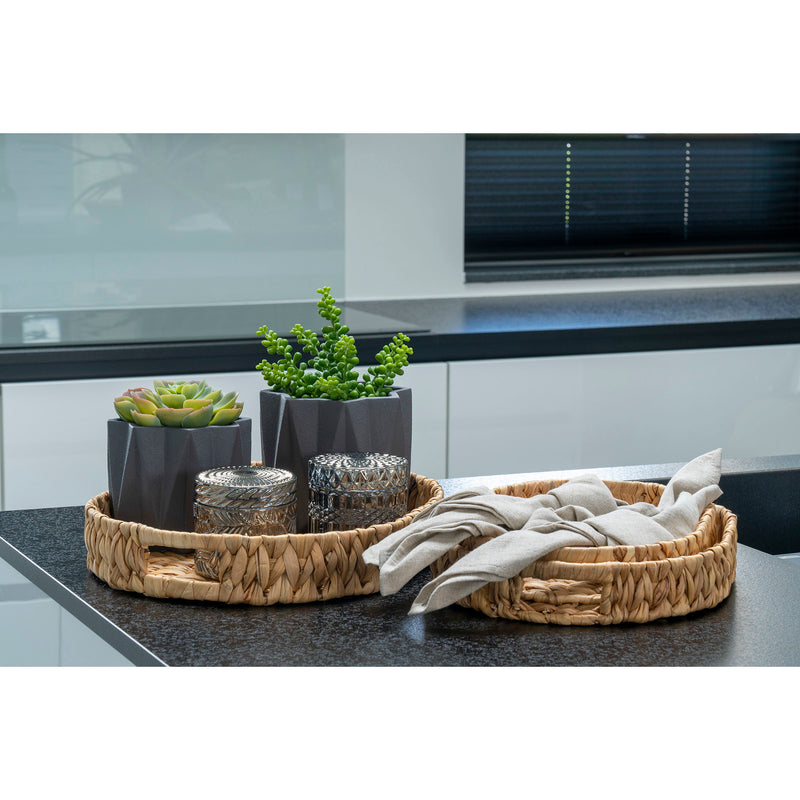 Krukker - Krukker, glas, røgfarvet, runde, ø9x8,5 cm, sæt af 2