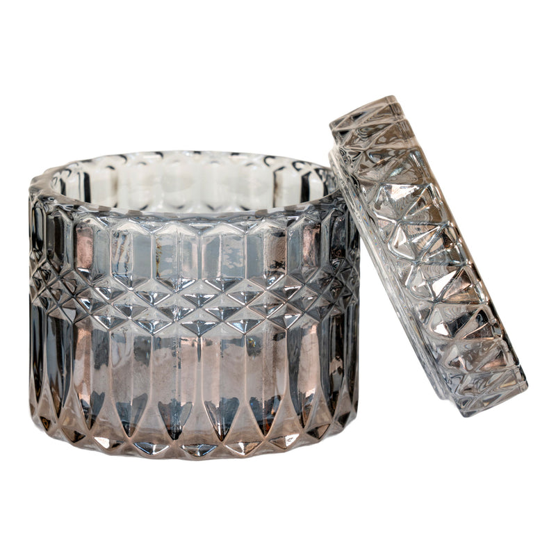 Krukker - Krukker, glas, røgfarvet, runde, ø9x8,5 cm, sæt af 2