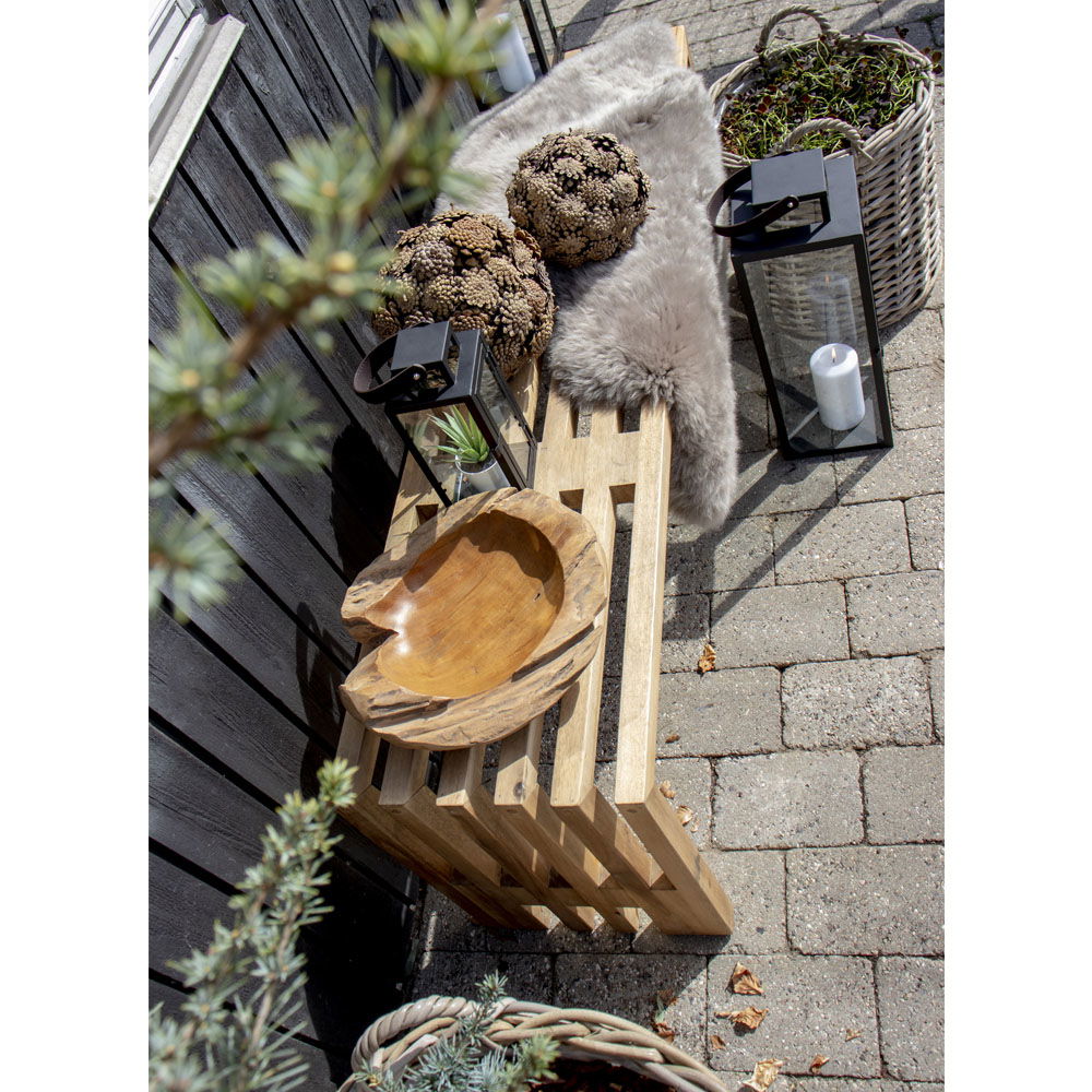 Rio Skål - Skål i teaktræ, natur, Ø30x10 cm