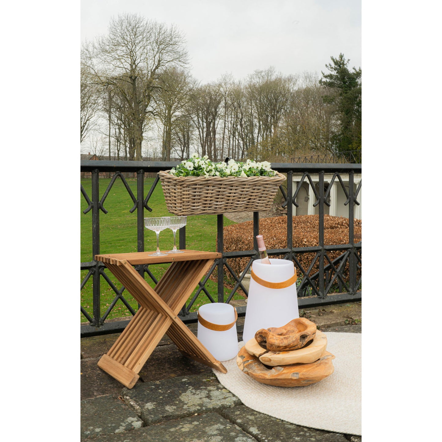 Rio Skål - Skål i teaktræ, natur, Ø40x12 cm