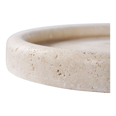 Bakke - Bakke, travertin, natur<br>ø25,5 cm