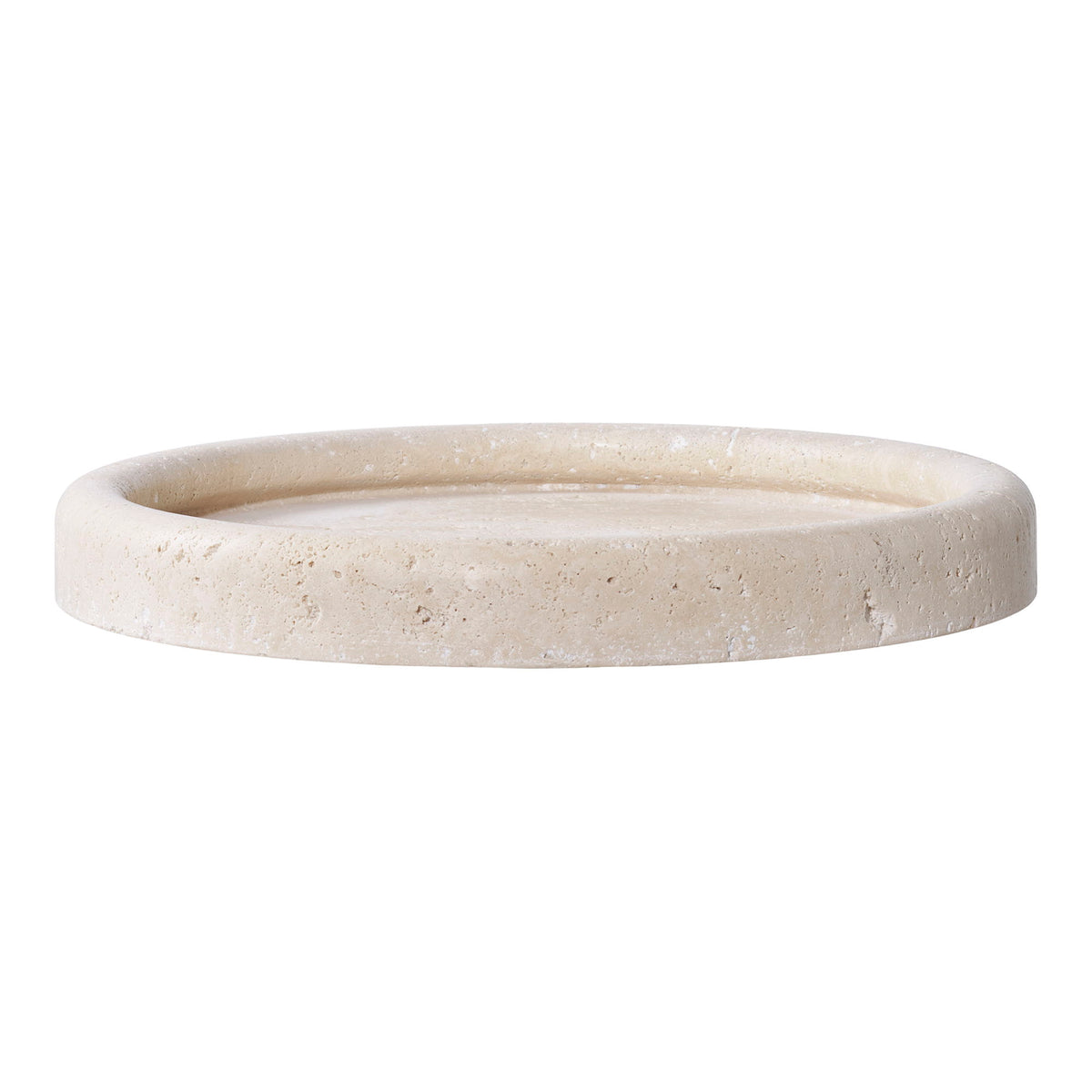 Bakke - Bakke, travertin, natur<br>ø25,5 cm