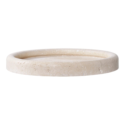 Bakke - Bakke, travertin, natur<br>ø25,5 cm