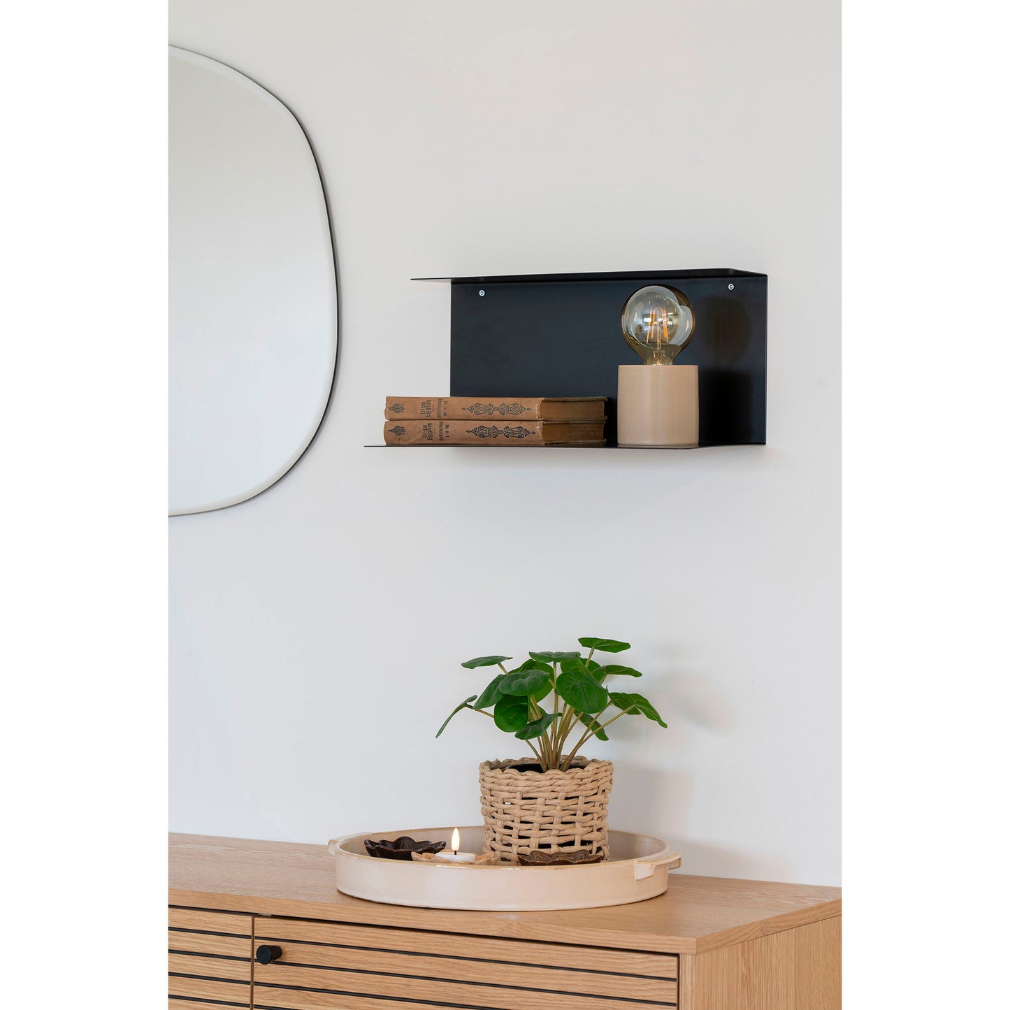 Serveringsfad  - Fad, keramik, hvid ø37x4,5 cm