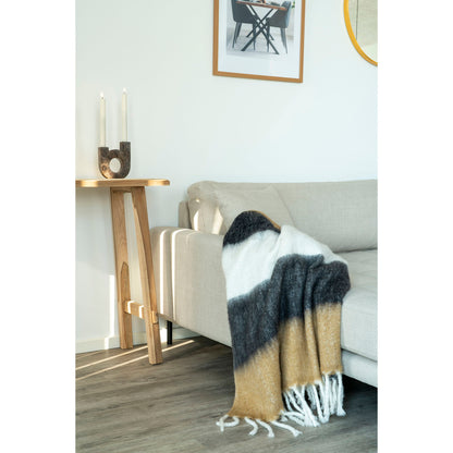 Lysestage - Lysestage, marmor, brun, 12x3,5x14 cm