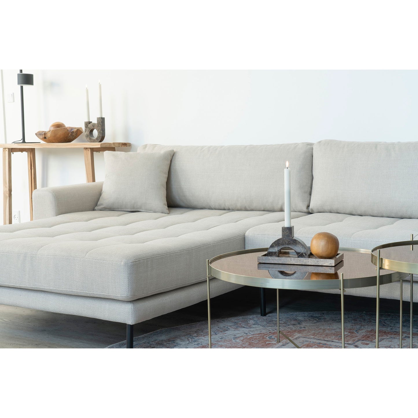 Lysestage - Lysestage, marmor, brun, 12x3,5x14 cm