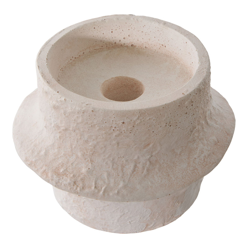 Lysestager - Lysestager, cement, hvid, sæt af 2