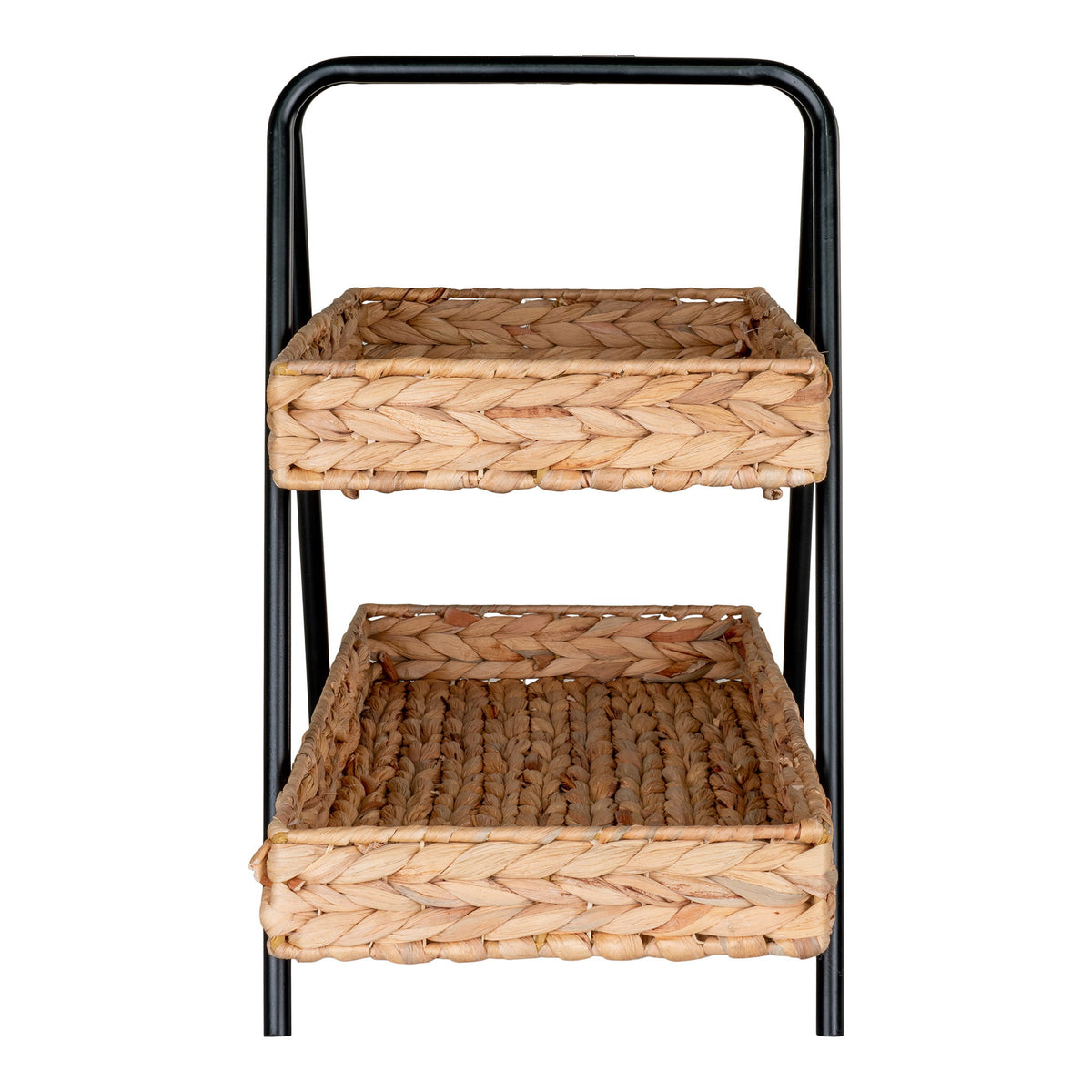Alfaro Bakke  - Bakke i vandhyacint/metal, natur/sort, 42x23x43,5 cm