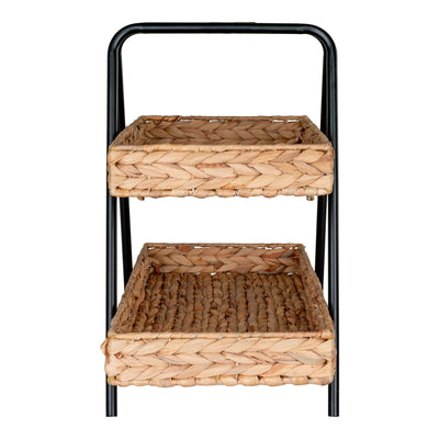 Alfaro Bakke  - Bakke i vandhyacint/metal, natur/sort, 42x23x43,5 cm