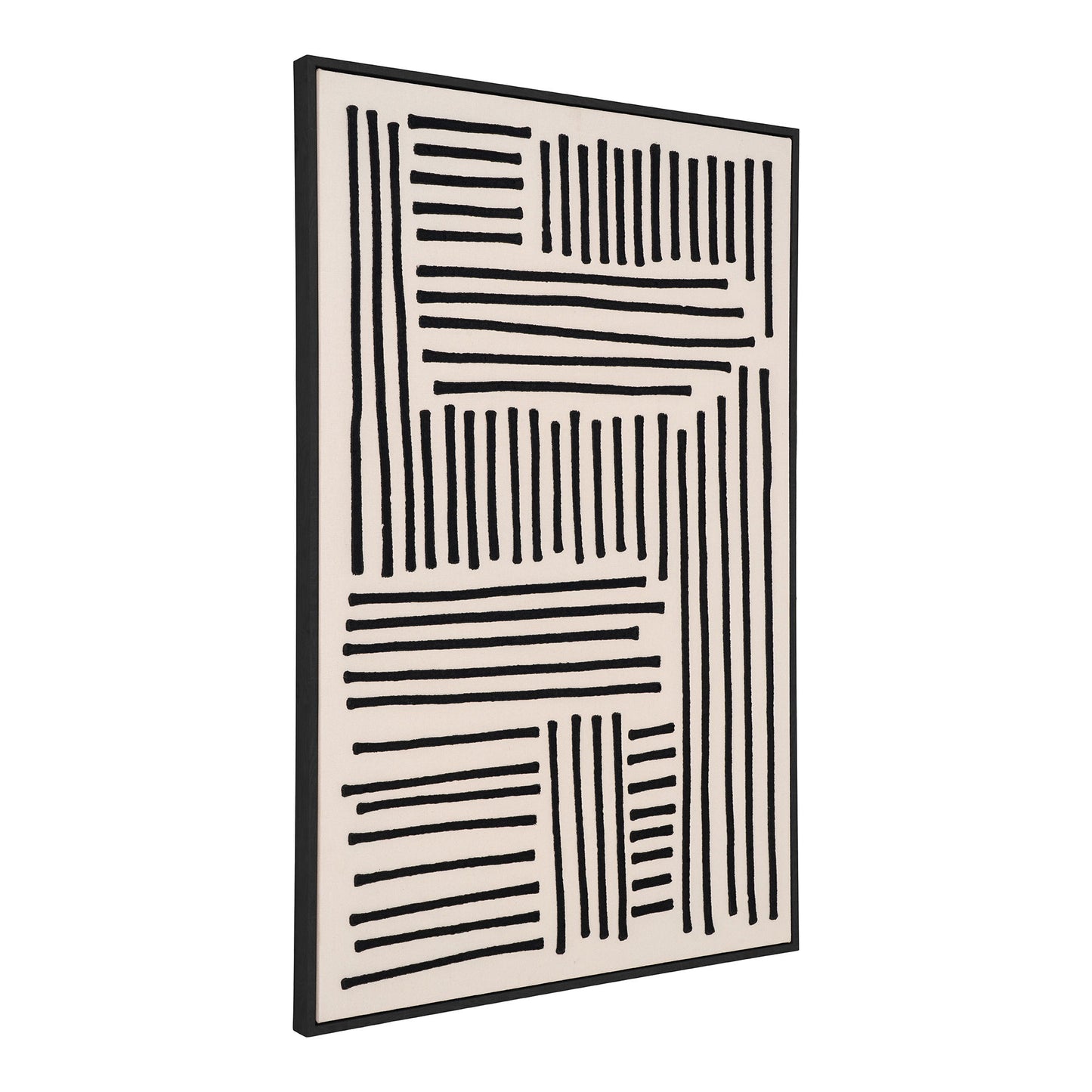 Lipari Lærredsprint - Lærredsprint, canvas, sort/beige, No.1 60x90 cm