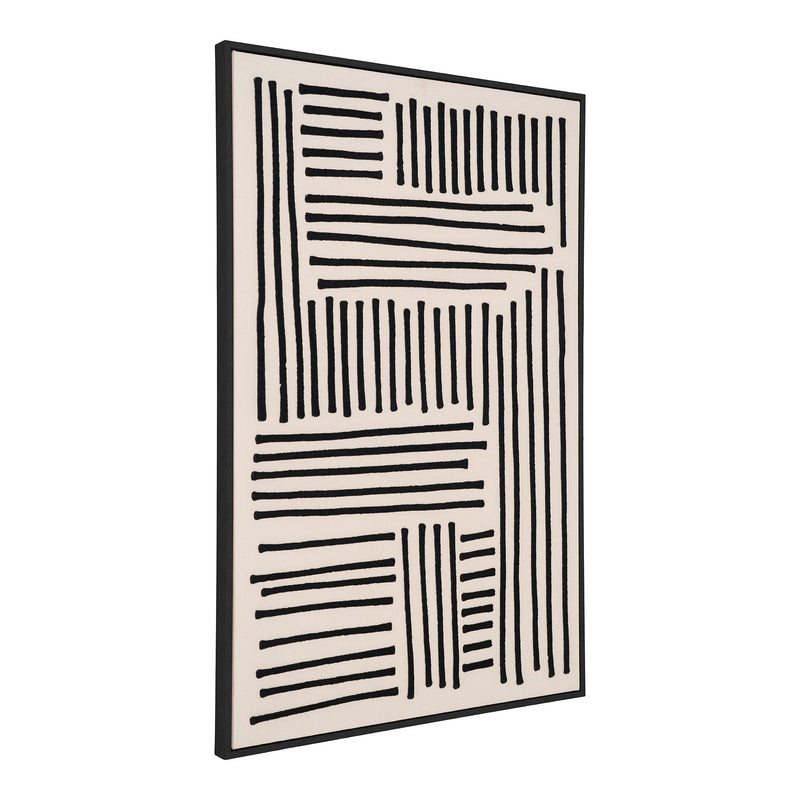 Lipari Lærredsprint - Lærredsprint, canvas, sort/beige, No.1 60x90 cm