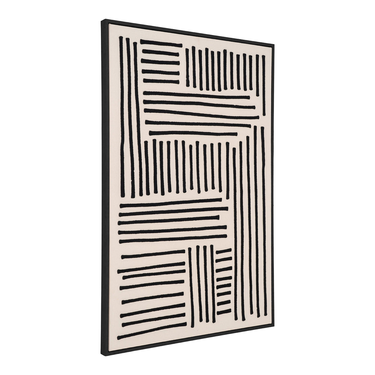Lipari Lærredsprint - Lærredsprint, canvas, sort/beige, No.1 60x90 cm