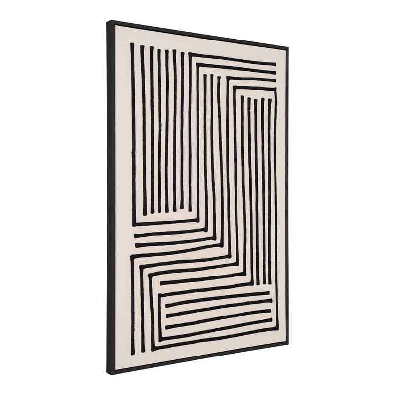 Lipari Lærredsprint - Lærredsprint, canvas, sort/beige, No.3 60x90 cm