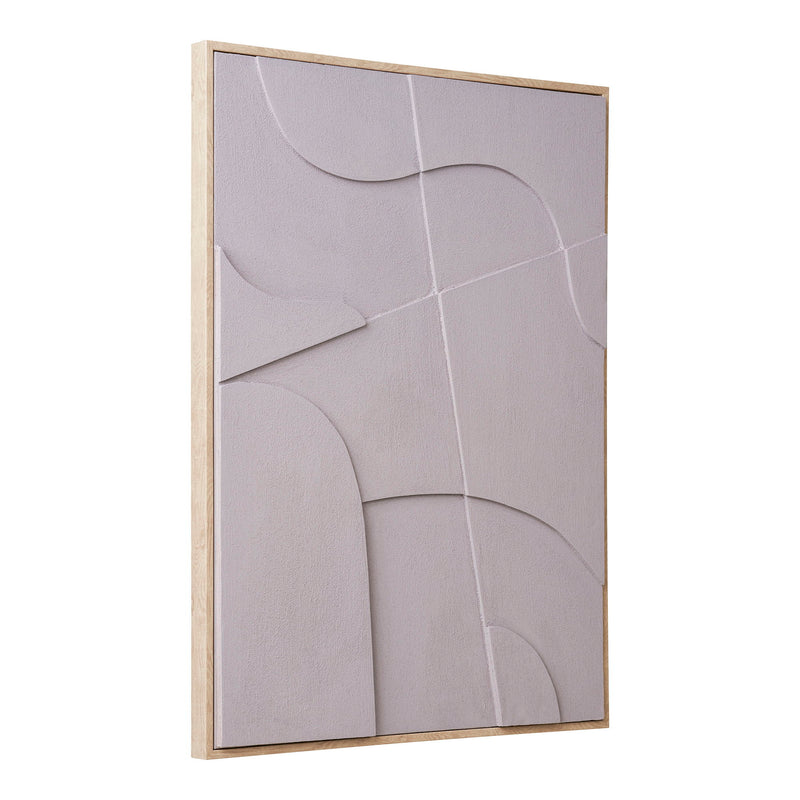 Madeline Relief Vægdekoration - Relief vægdekoration, canvas, sand, No.1 50x70 cm