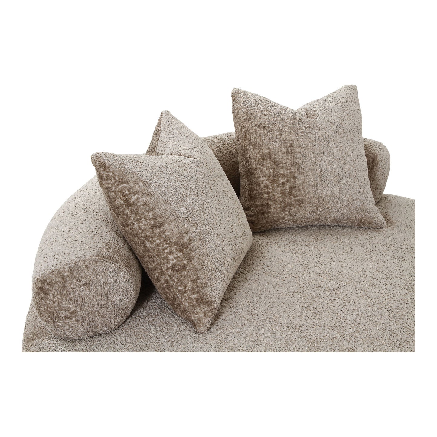 Cairo Daybed - Daybed med 2 puder i chenille, rund, natur, HN1251