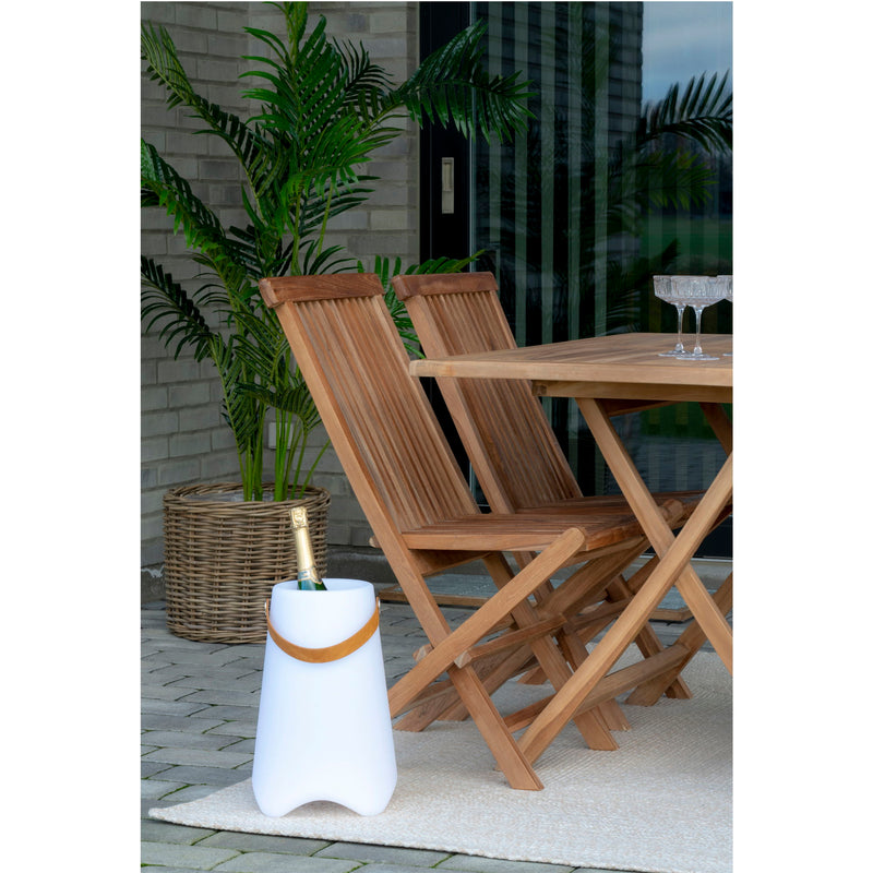 Bristol LED Vinkøler - Vinkøler med strop, hvid, genopladelig