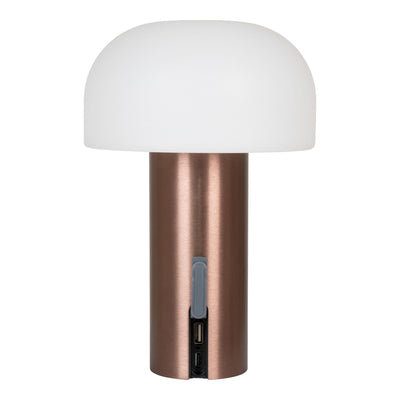 Soham LED Lampe - Lampe,  hvid/kobber, genopladelig
