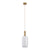 Chelsea Pendel - Pendel, hvid glas, messingfarvet fatning, cylinderformet, Ø13 cm, 150 cm stofledning