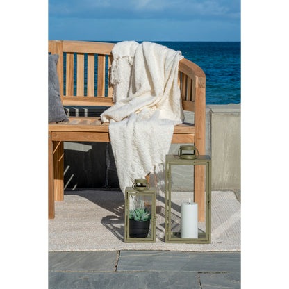 Corfu Lanterner - Lanterner, metal/glas, grøn, sæt af 2