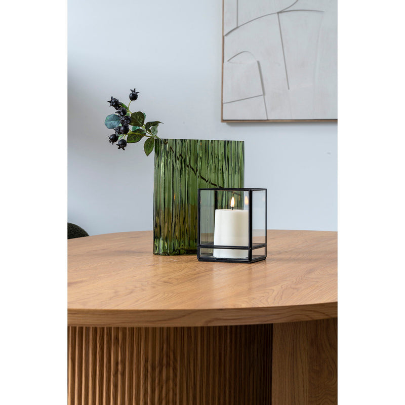 Hurricane Lysestage - Hurricane lysestage, metal/glas, sort<br>12x15 cm.