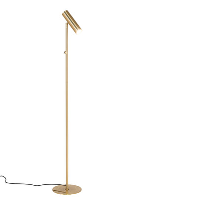 Paris Gulvlampe - Lampe, messing, stofledning på 210 cm