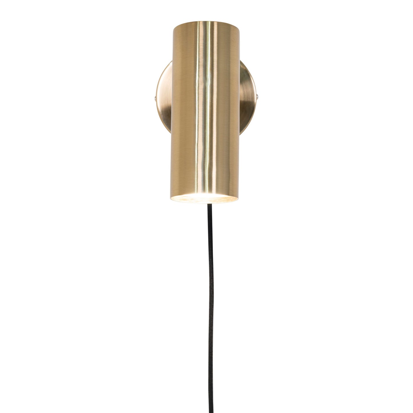 Paris Væglampe - Lampe, messing, stofledning på 190 cm