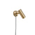 Paris Væglampe - Lampe, messing, stofledning på 190 cm