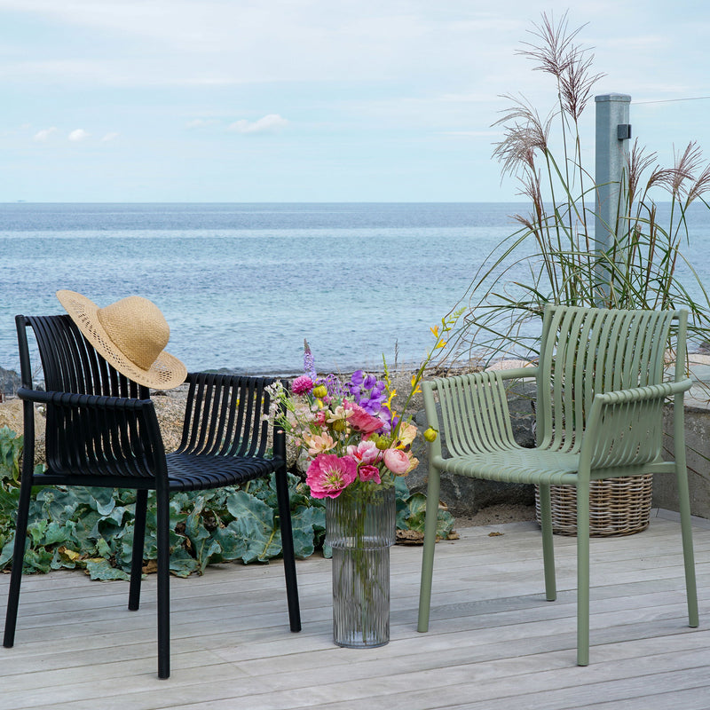 Tulsa Havestol  - Havestol, polypropylen, stabelbar, sort