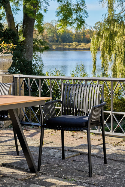 Tulsa Havestol  - Havestol, polypropylen, stabelbar, sort