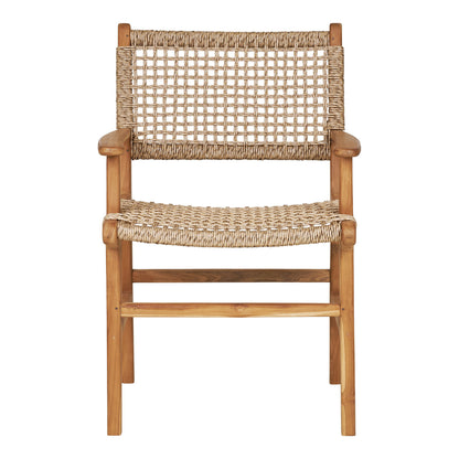 Derby Spisebordsstol m. armlæn - Spisebordsstol m. armlæn, teak/polyrattan, natur