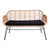 Trieste Sofa - Sofa i polyrattan med hynde, natur med sorte ben