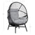 Rosario Loungestol - Loungestol, polyrattan, sort, inkl. hynder