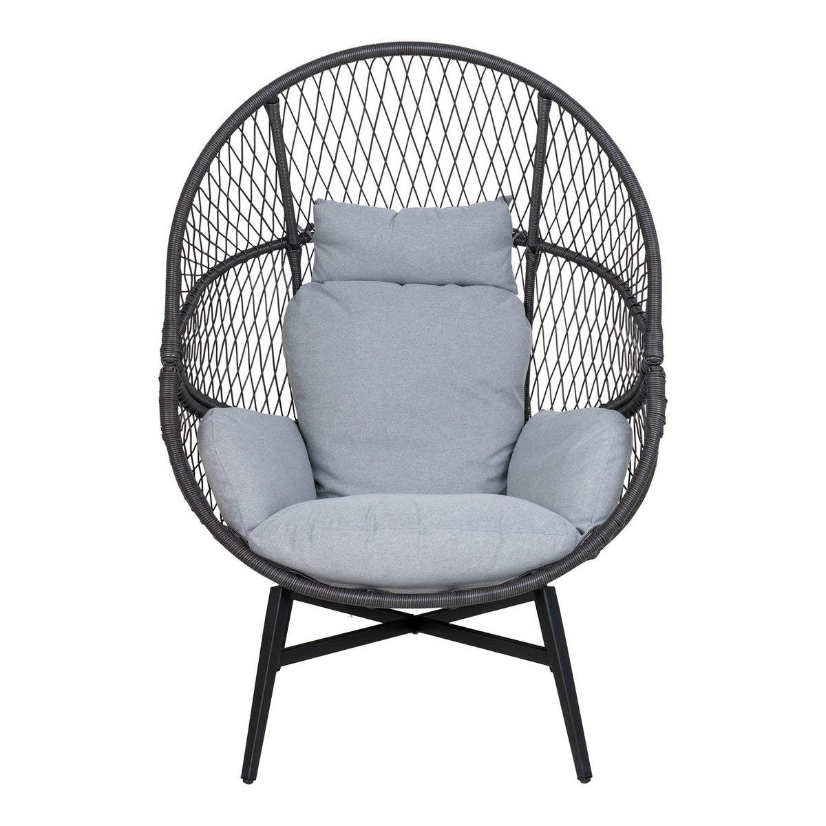 Rosario Loungestol - Loungestol, polyrattan, sort, inkl. hynder