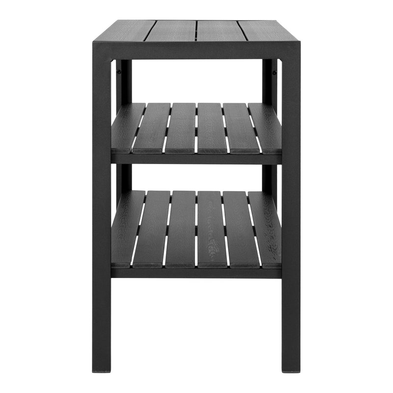 Taormina Serveringsvogn - Serveringsvogn, aluminium/nonwood, sort, 3 hylder