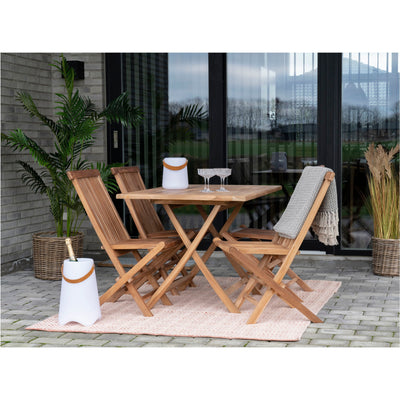 Oviedo Teak Spisebord - Spisebord i teaktræ, natur 120x80x75 cm