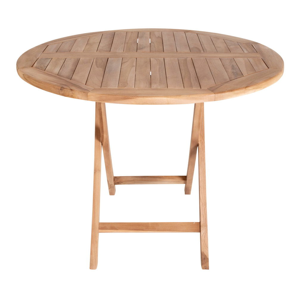 Oviedo Teak Spisebord - Spisebord i teaktræ, natur ø100x75 cm