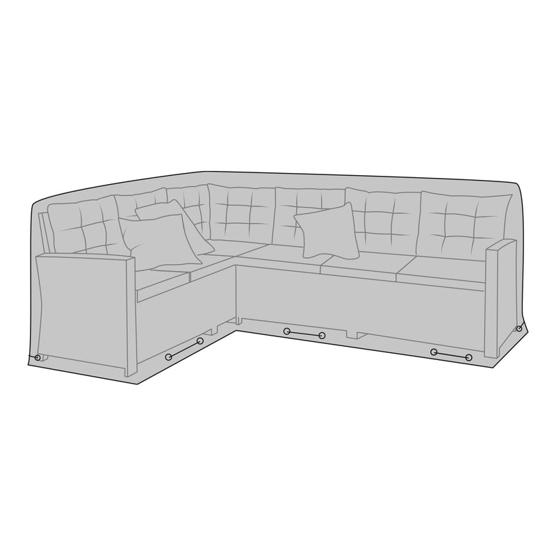 Luksus Overtræk  - Luksus overtræk til højre/venstrevendt hjørnesæt, 210g/m2 600D polyester PU behandlet, vandafvisende, sort