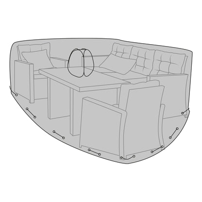 Luksus Overtræk  - Luksus overtræk til lounge og sofasæt, 210g/m2 600D polyester PU behandlet, vandafvisende, sort