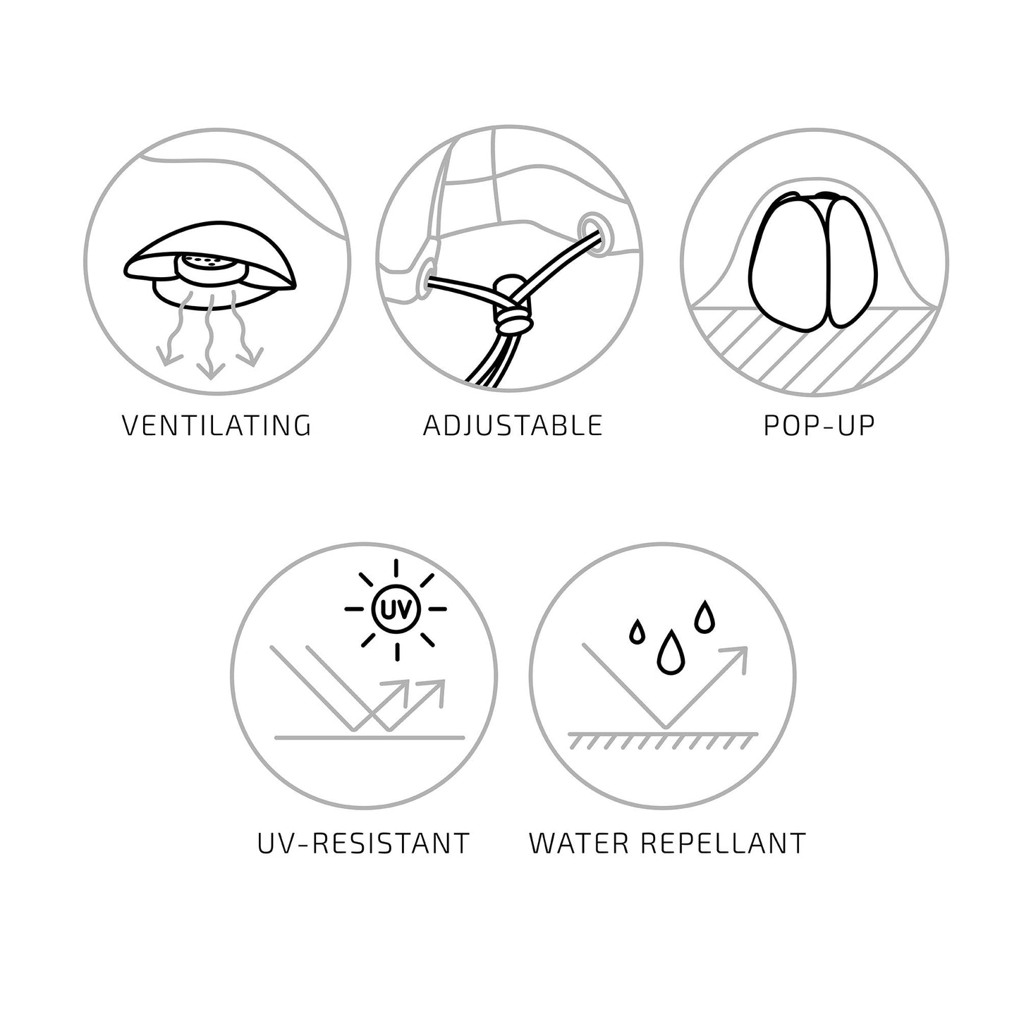 Luksus Overtræk  - Luksus overtræk til lounge og sofasæt, 210g/m2 600D polyester PU behandlet, vandafvisende, sort