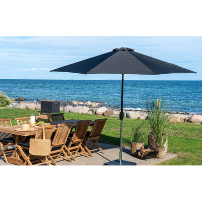 Houston Parasol - Parasol med hejs og tilt, metalstok, sort, ø300 cm