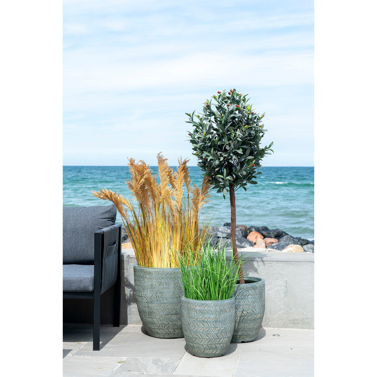 Sorghum Grass - Kunstig plante, natur H:110 cm