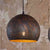 Loftslampe i sort-brun metal - 25 cm