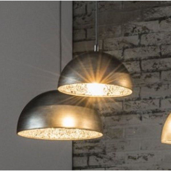 Patineret sølv loftlampe - 5 lamper